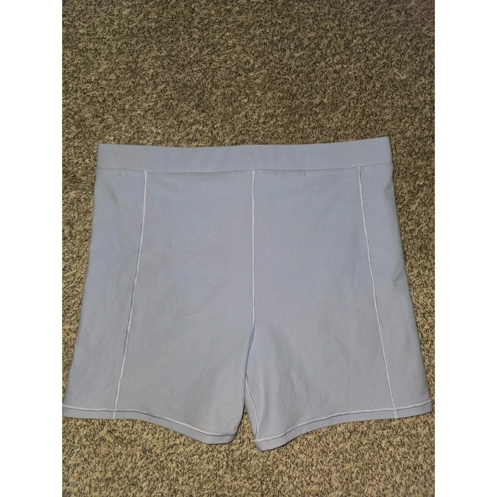 Alo Yoga Airlift High Waist Boxer Shorts Lavender Blue W1424R Size Large